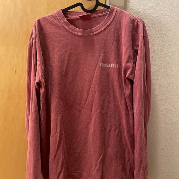 Miami University (Oxford, OH) Long-Sleeved Comfort Colors T-Shirt - Size Small - Picture 2 of 5